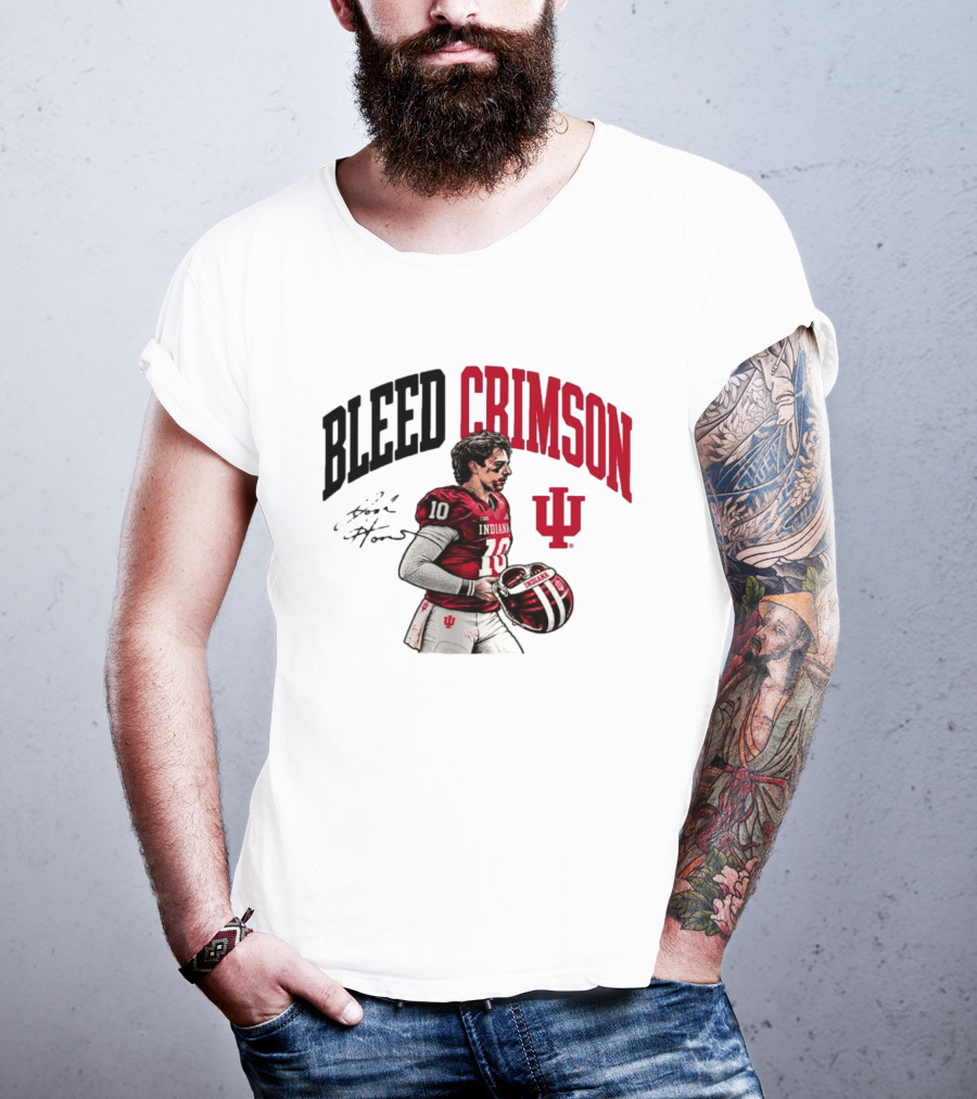 Bleed Crimson Indiana Josh Hoover IU Football T-Shirt