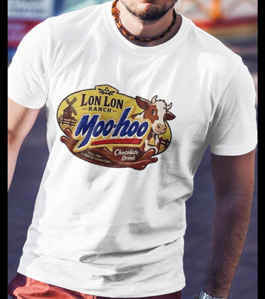 Lon Lon Ranch Moo Hoo Chocolate Drink Fuel For A Bigger Adventure Legend Of Zelda T-Shirt