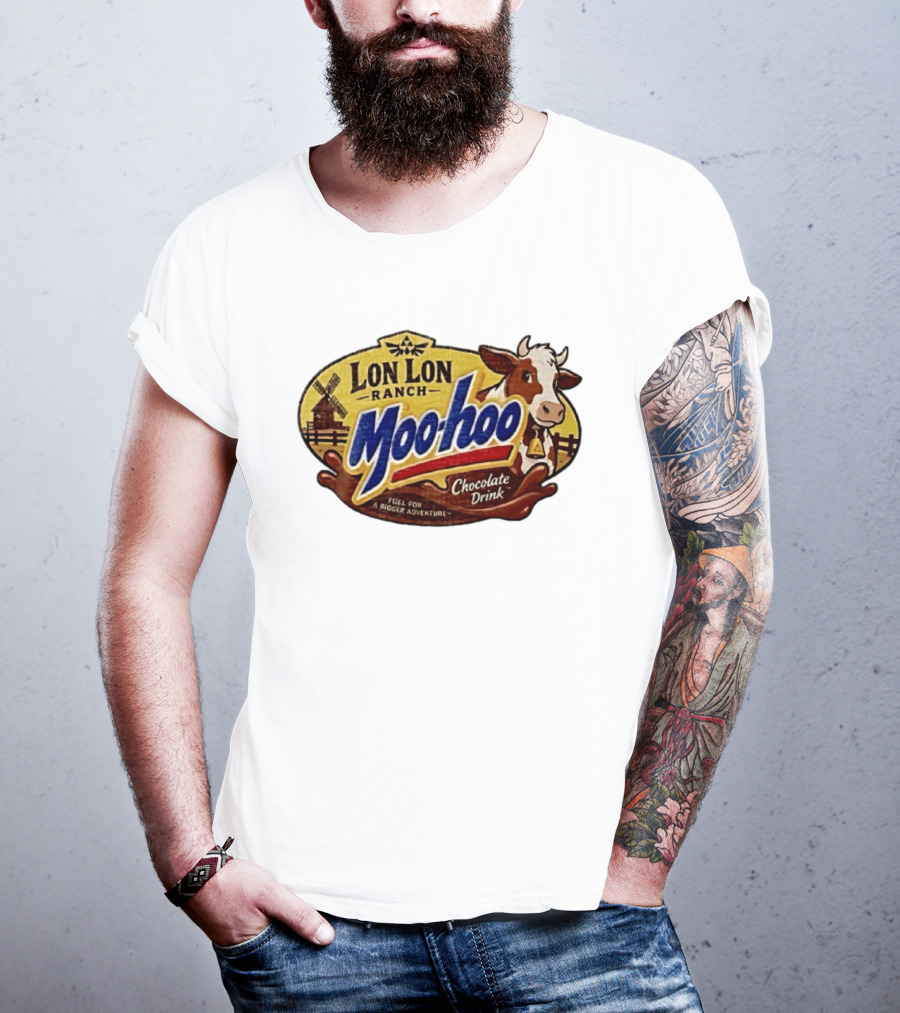 Lon Lon Ranch Moo Hoo Chocolate Drink Fuel For A Bigger Adventure Legend Of Zelda T-Shirt