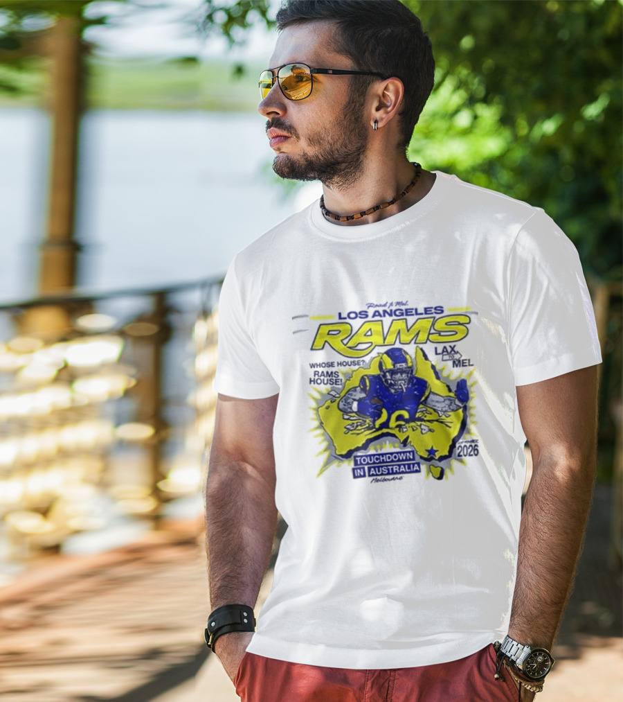 Los Angeles Rams Touchdown Fans Support Down Under Australia T-Shirt