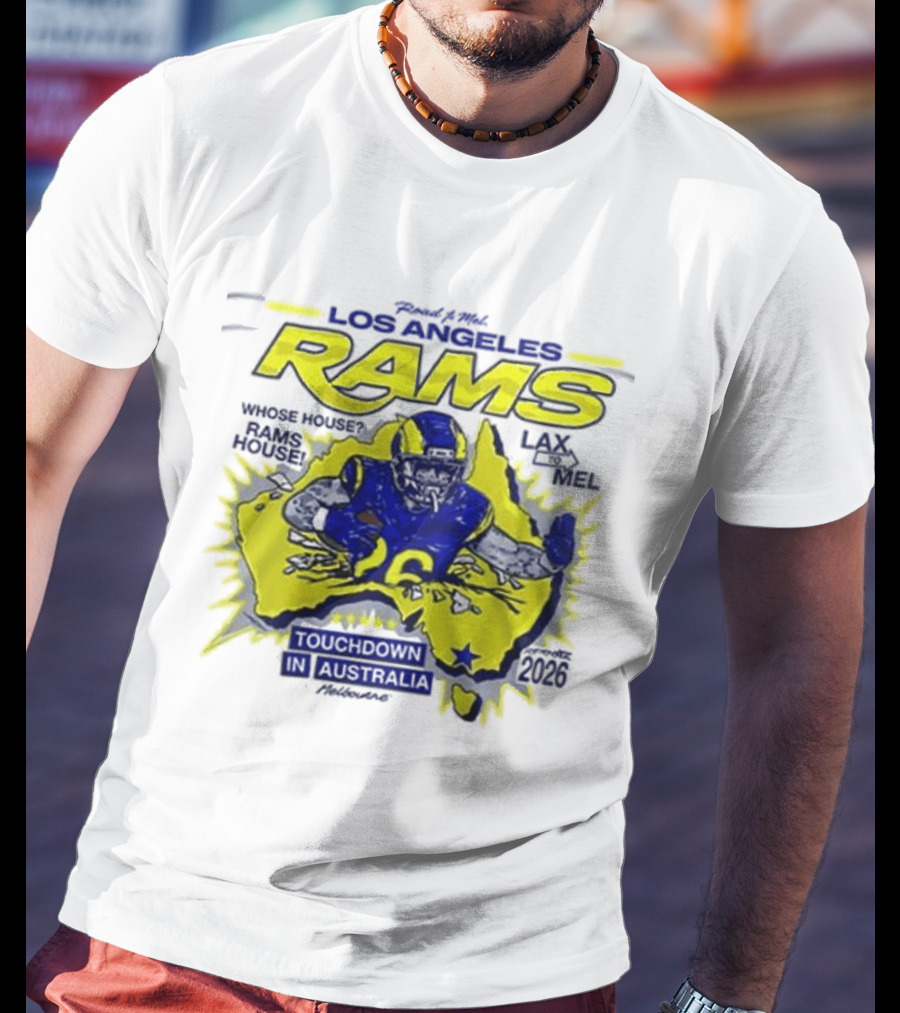Los Angeles Rams Touchdown Fans Support Down Under Australia T-Shirt