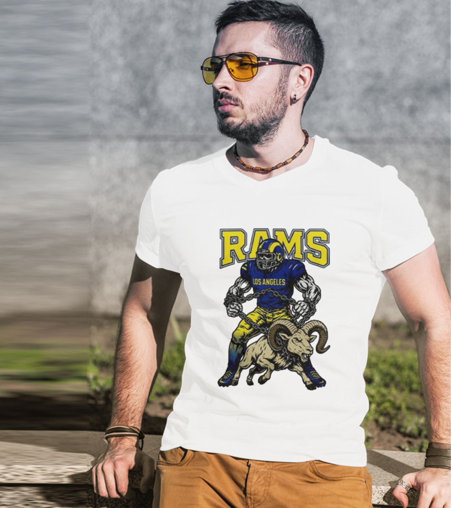 Los Angeles Rams Chain Wielding Mascot Power T-Shirt