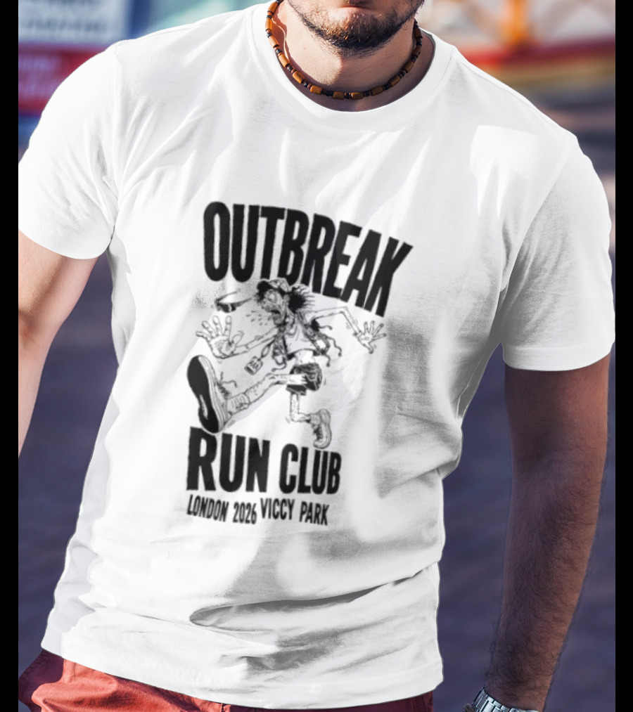 Outbreak Fest Run Club London 2026 Viccy Park Running Zombie T-Shirt