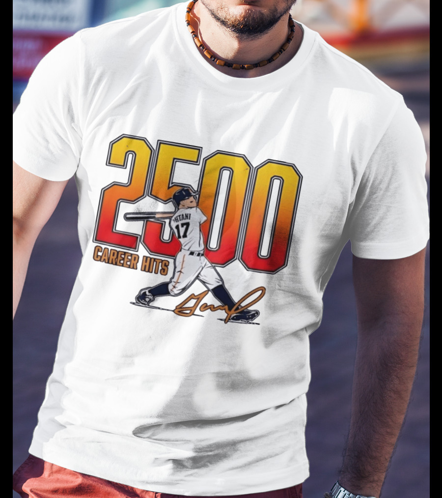 Shohei Ohtani 2500 Career Hits 17 Baseball Player Signature T-Shirt