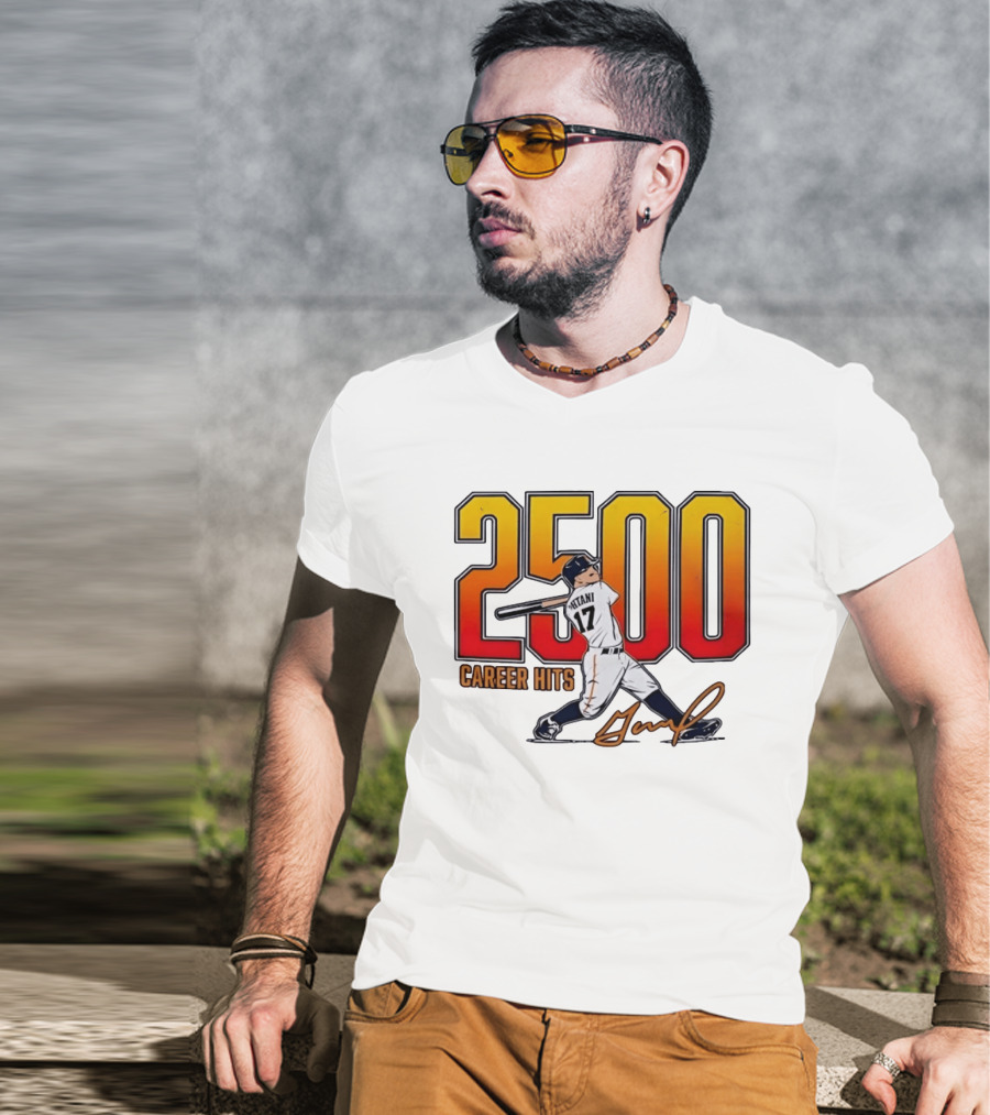 Shohei Ohtani 2500 Career Hits 17 Baseball Player Signature T-Shirt