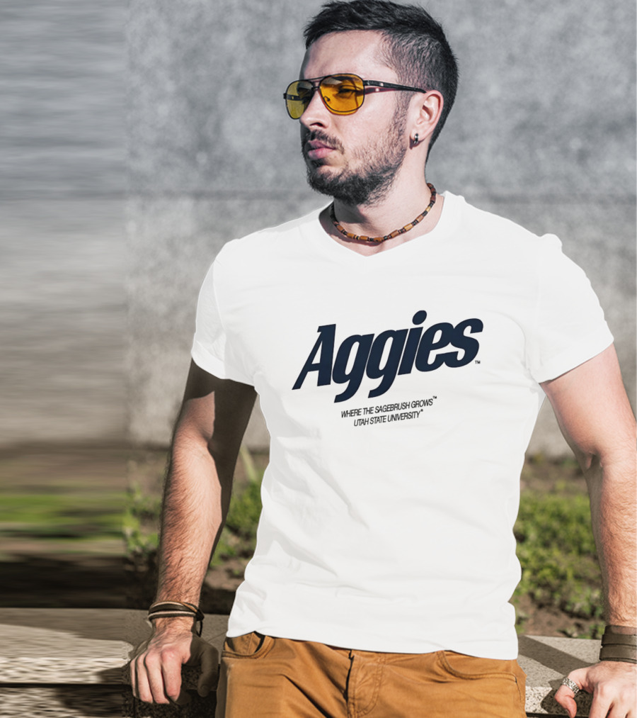 Aggies Where The Sagebrush Grows Utah State University T-Shirt