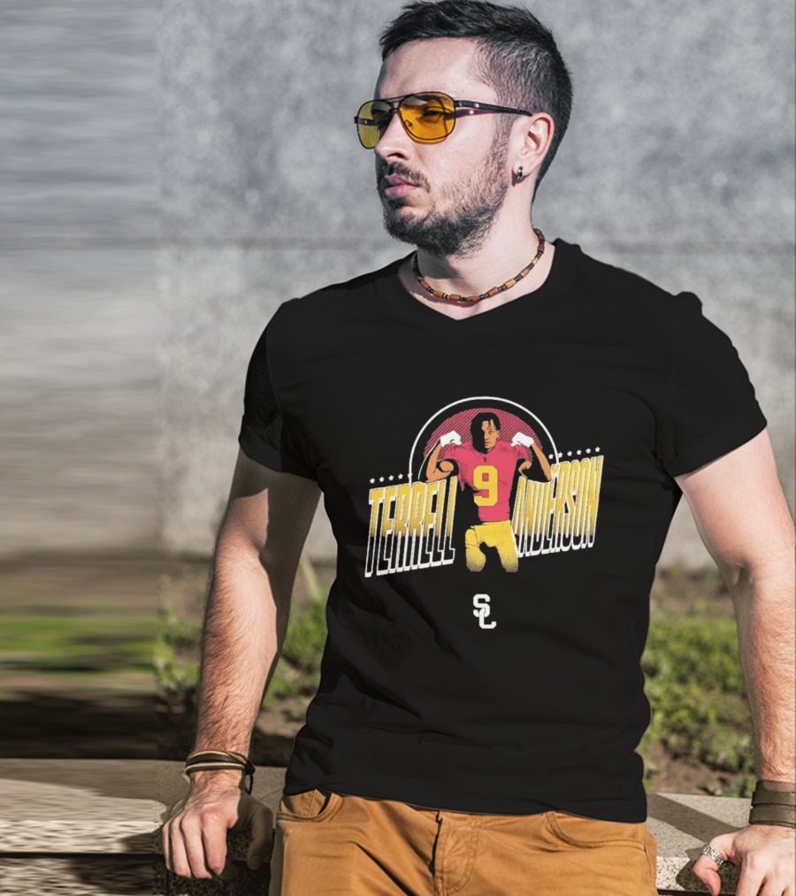 Terrell Anderson USC Trojans Football Number 9 SC T-Shirt