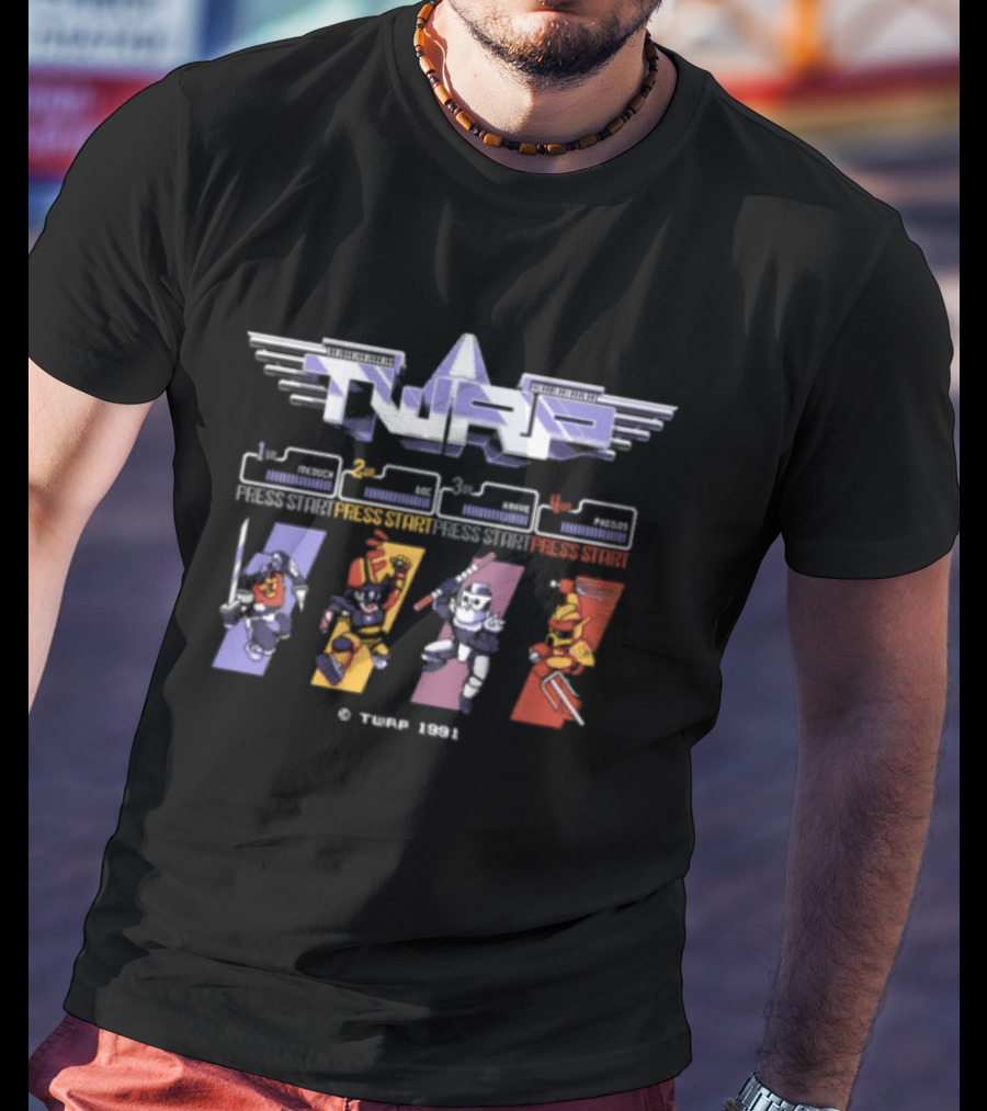 TWRP TMNT Redux 8 Bit Heroes Retro 1984 Super Transformation T-Shirt