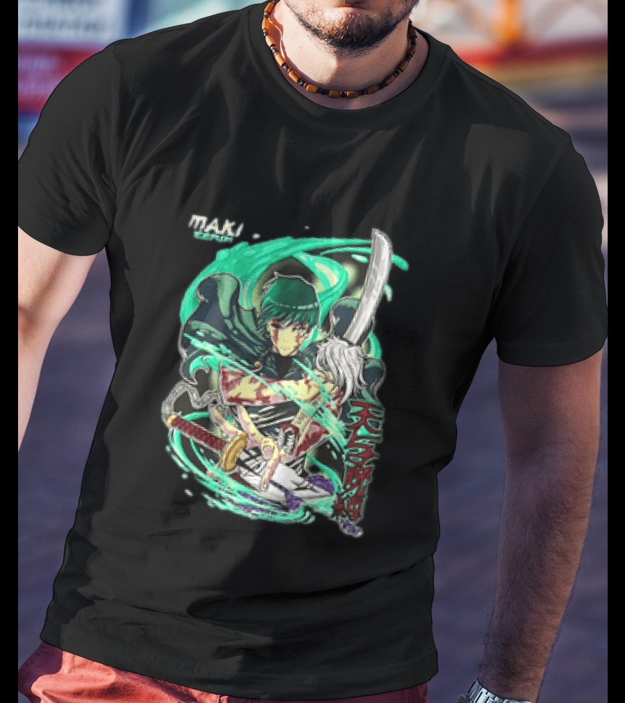 Maki Zenin Jujutsu Kaisen Tenyo Jubaku Heaven's Restriction Anime Sword T-Shirt