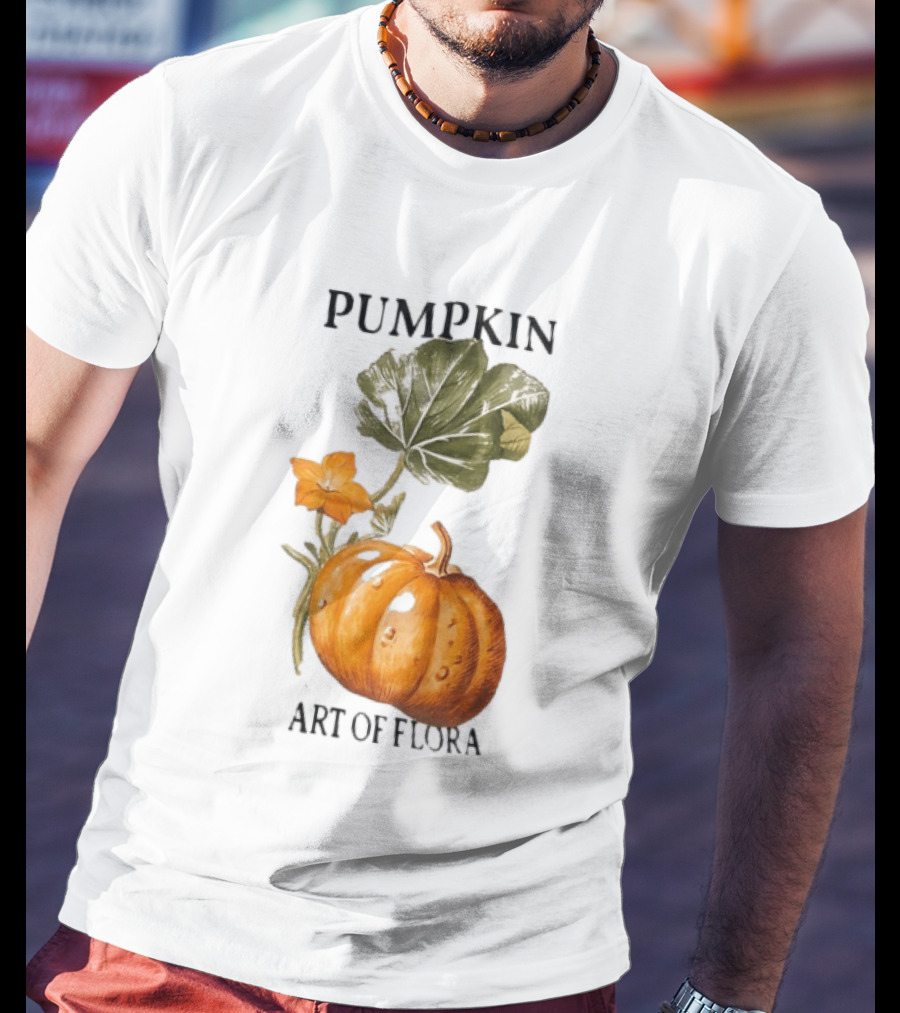 Pumpkin Art Of Flora Botanical Nature Harvest T-Shirt