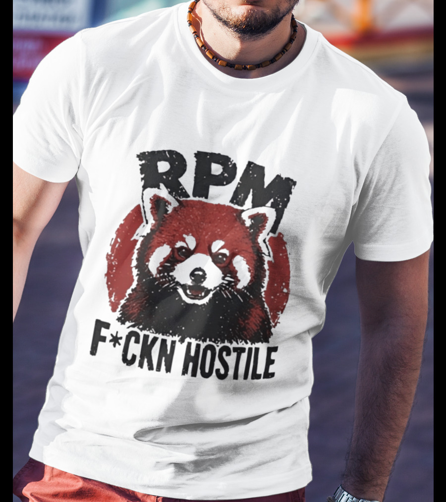 RPM Fckn Hostile Red Panda Fierce Cartoon T-Shirt