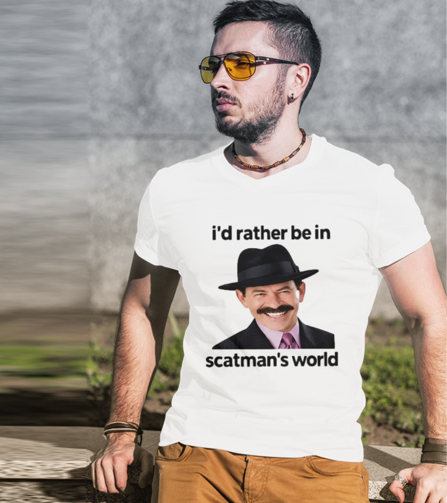 I'd Rather Be In Scatman's World Scatman John T-Shirt