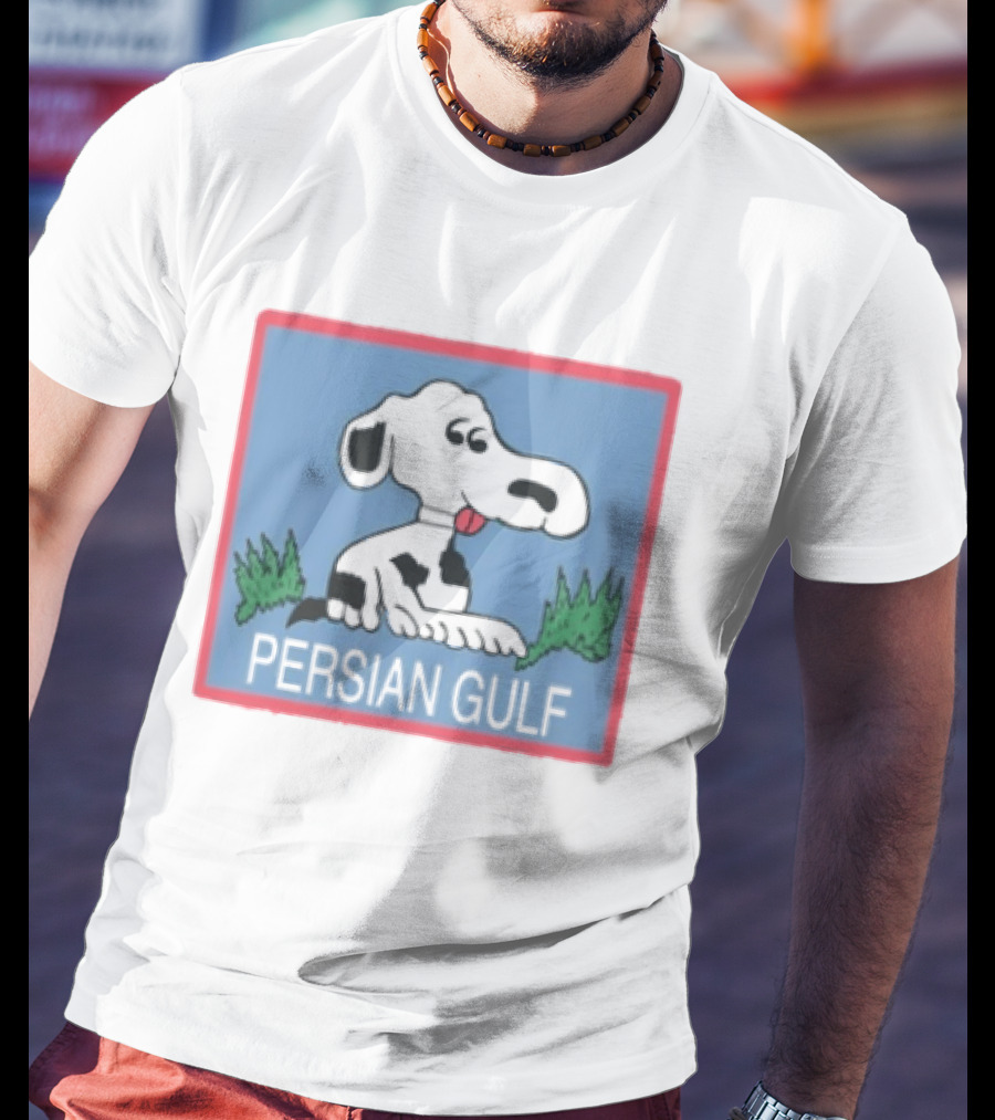 Snoopy Persian Gulf Camouflage Peanuts Cartoon T-Shirt