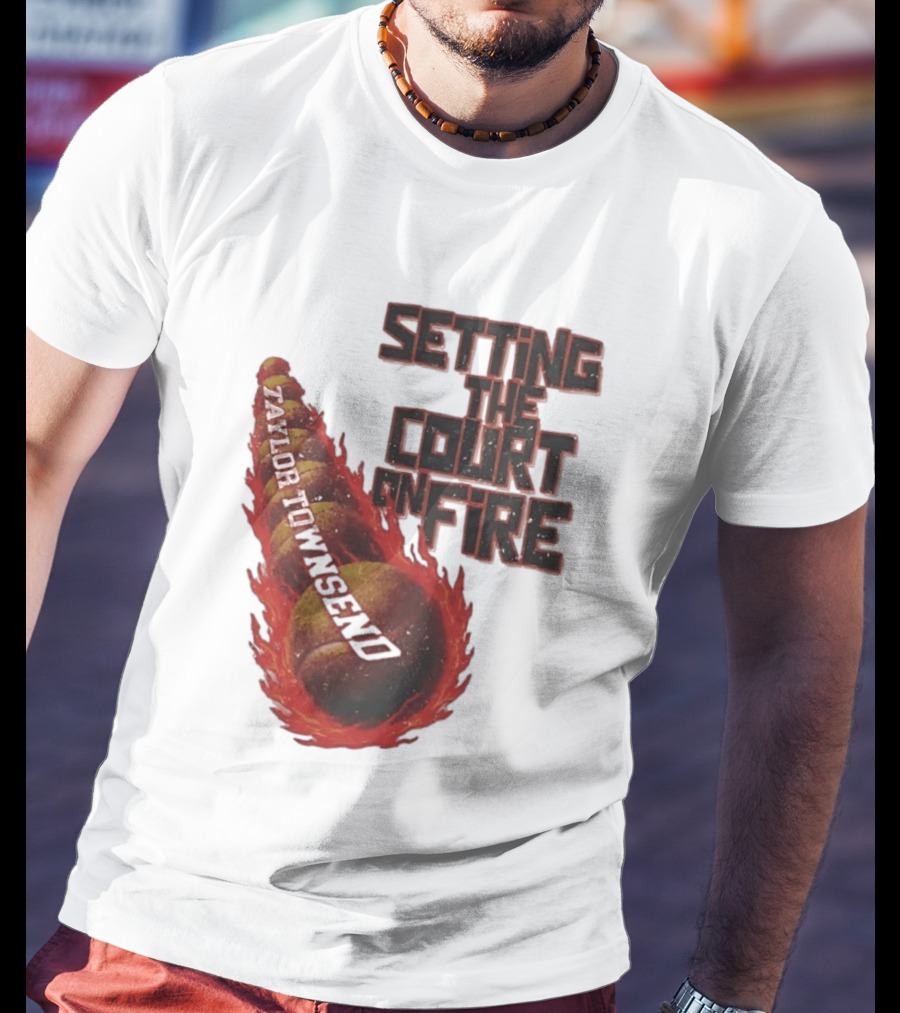 Taylor Townsend Setting The Court On Fire Tennis Flameball T-Shirt