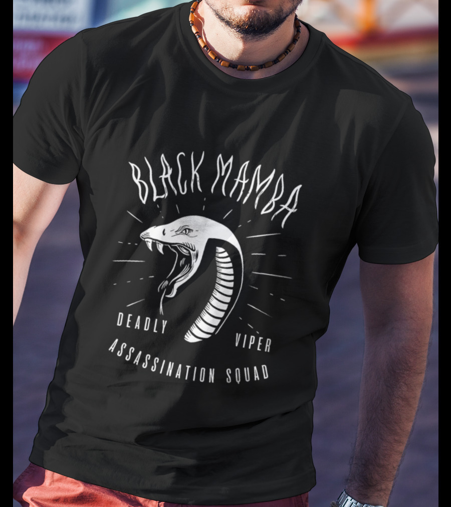 Black Mamba Deadly Viper Assassination Squad Snake T-Shirt