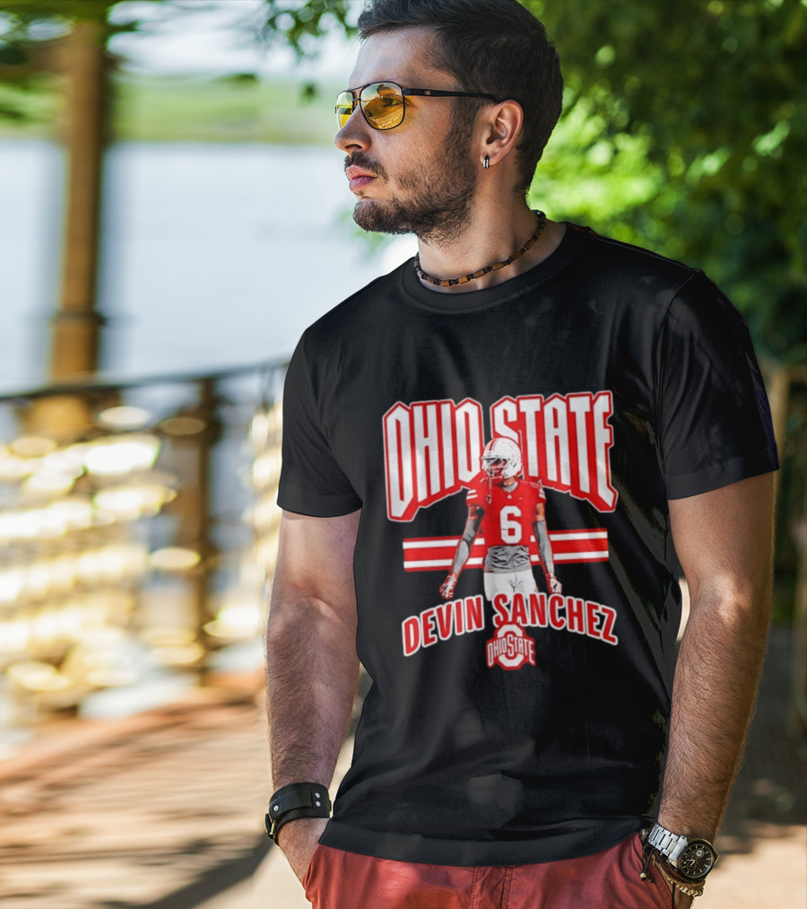 Ohio State Buckeyes Devin Sanchez Number 6 Fan T-Shirt