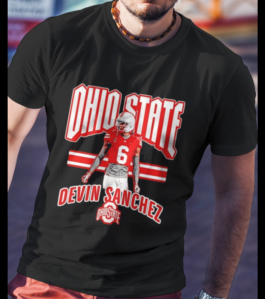 Ohio State Buckeyes Devin Sanchez Number 6 Fan T-Shirt