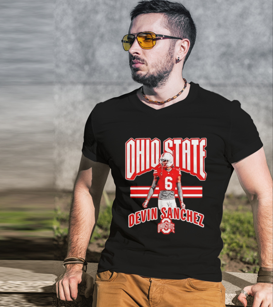 Ohio State Buckeyes Devin Sanchez Number 6 Fan T-Shirt