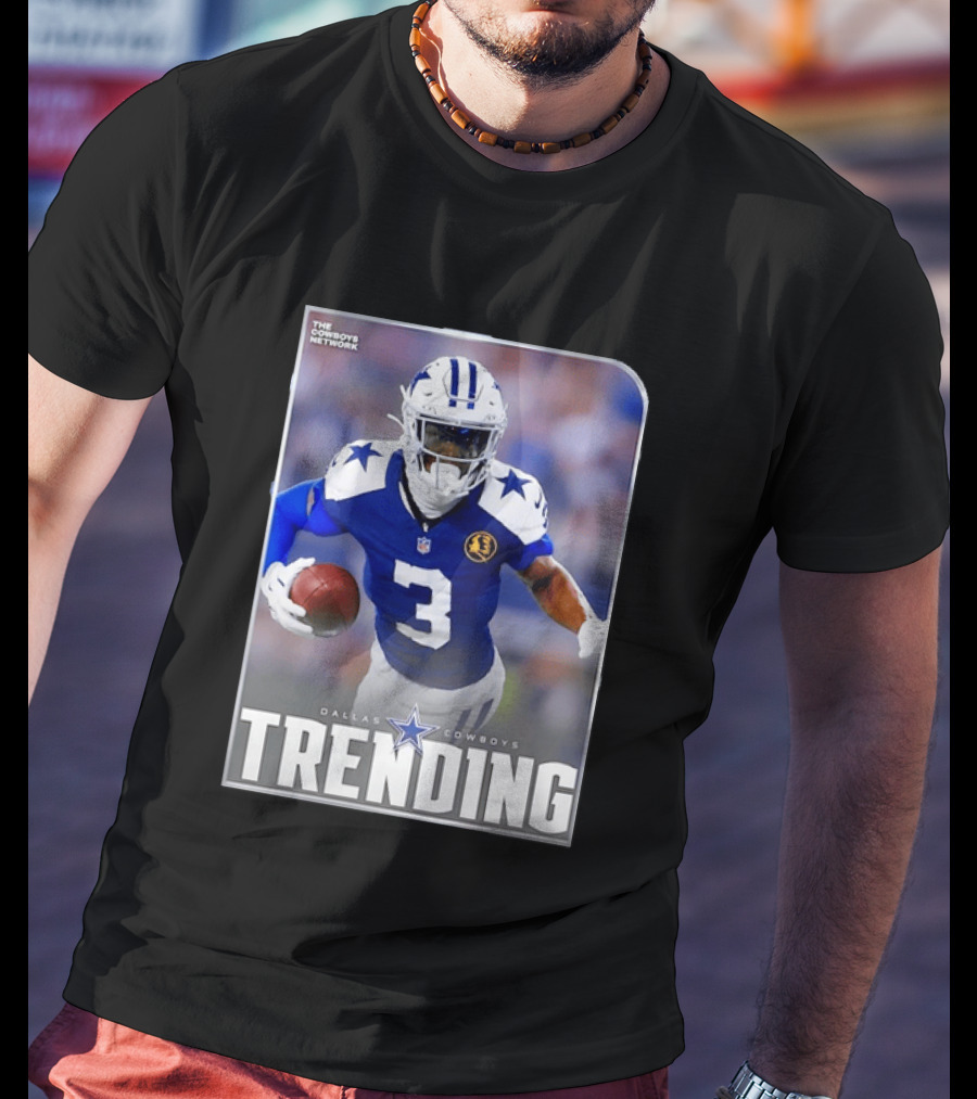 Dallas Cowboys Network Trending Number 3 Player Football T-Shirt