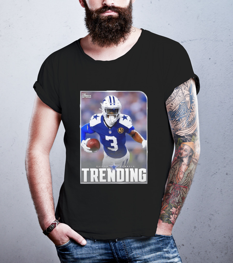Dallas Cowboys Network Trending Number 3 Player Football T-Shirt