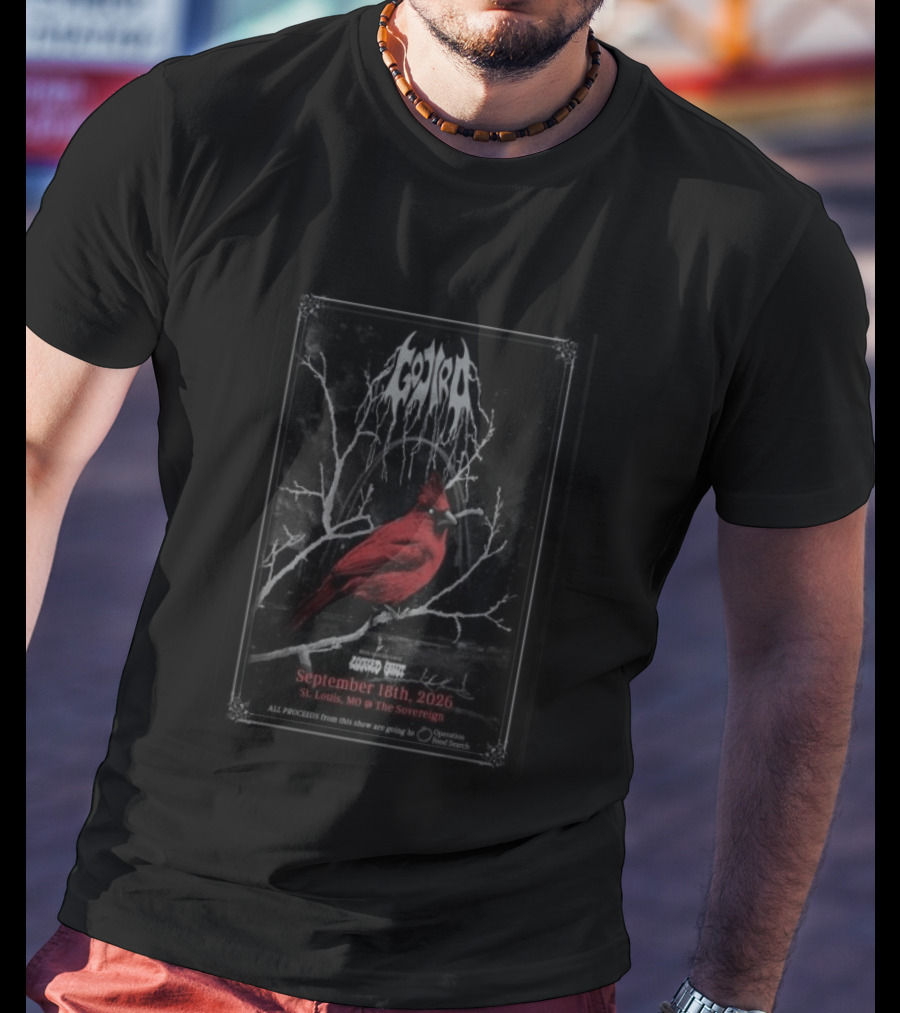 Gojira Live Concert St. Louis MO September 18 2026 Cardinal T-Shirt