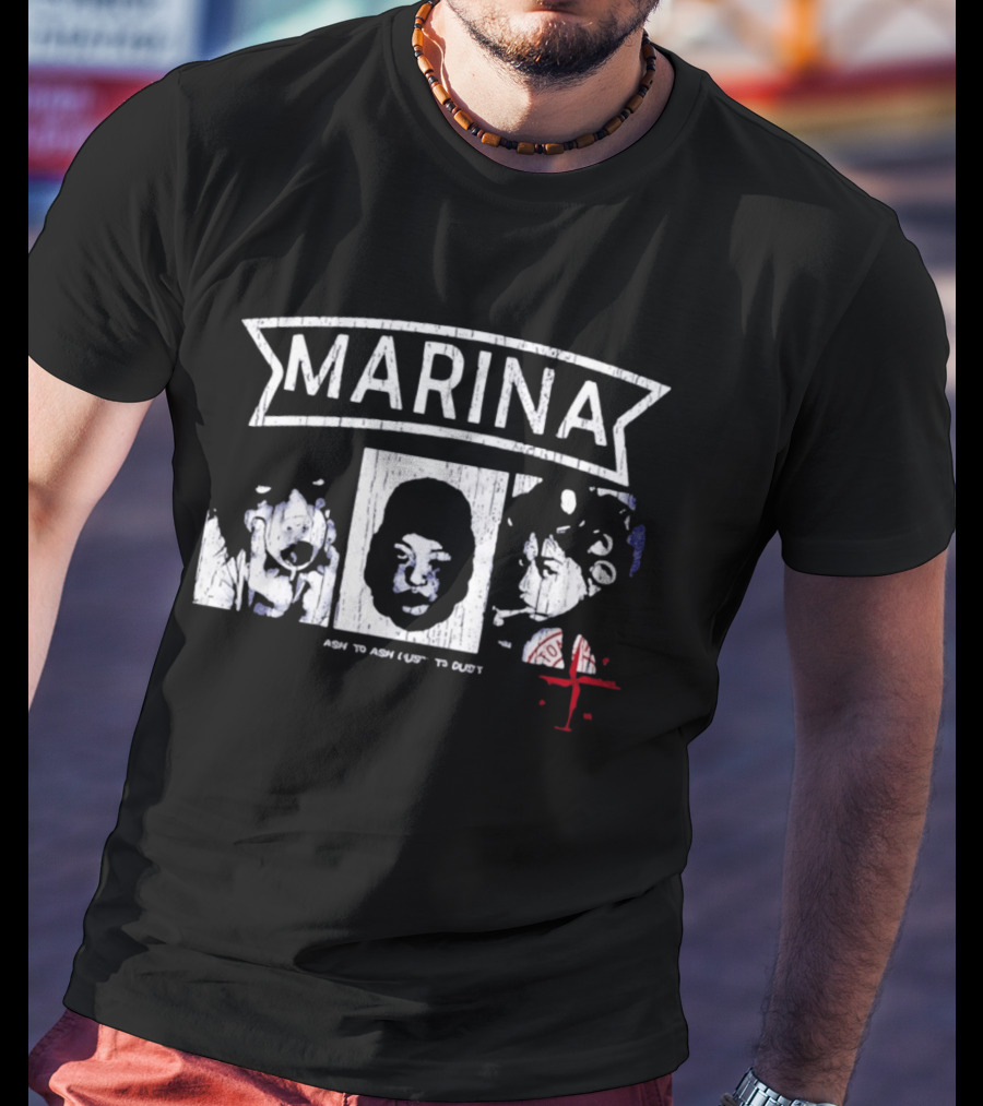 Marina Ash To Ash Dust To Dust Stone Island Distressed T-Shirt