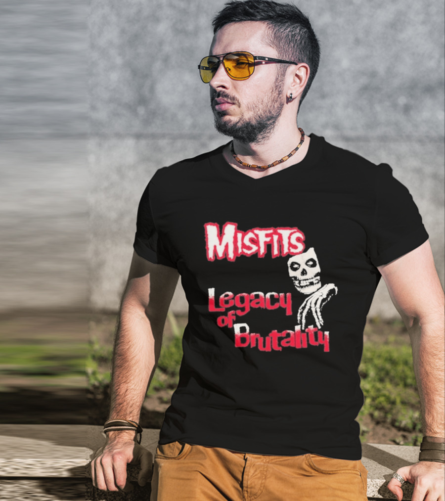 Misfits Legacy Of Brutality Skull Punk Rock T-Shirt