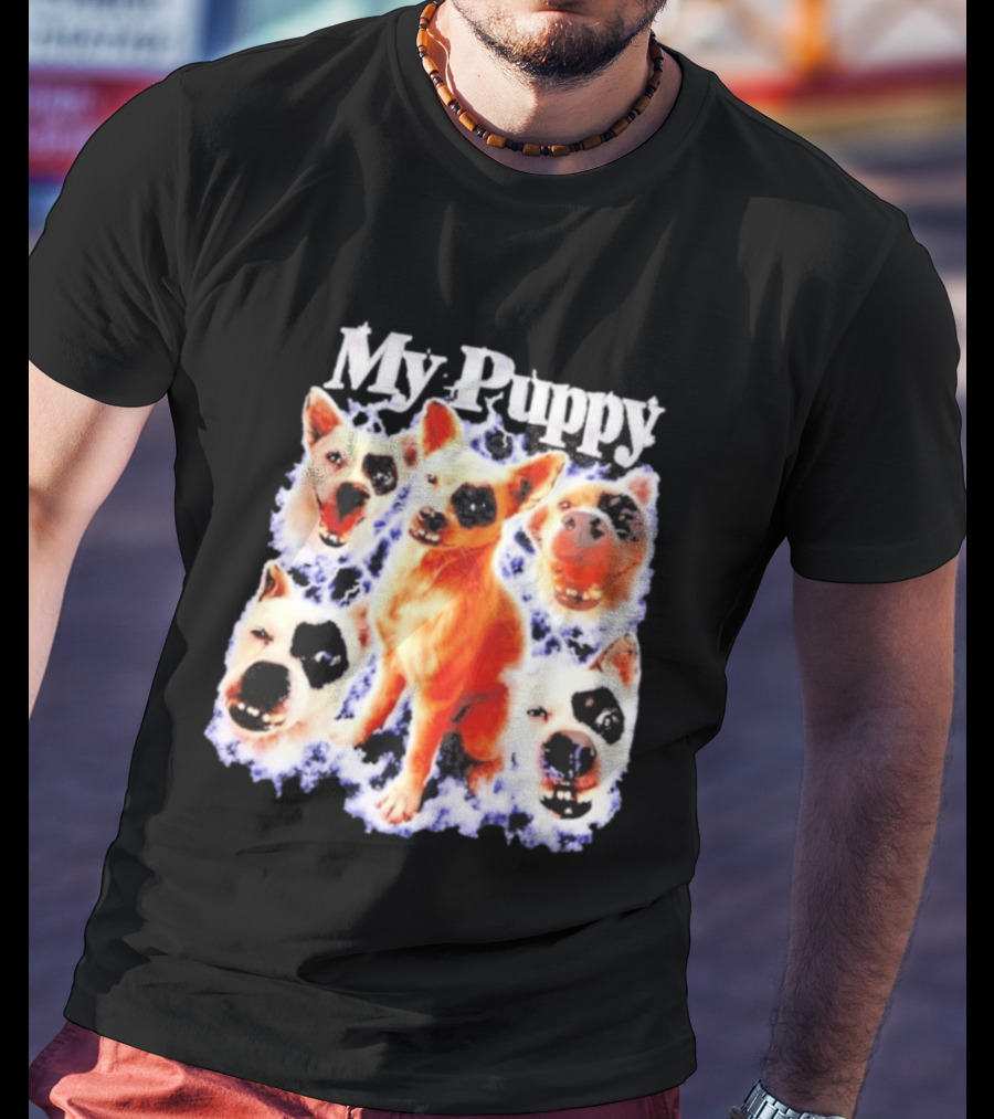 My Puppy Australian Cattle Dog Blue Heeler Faces T-Shirt