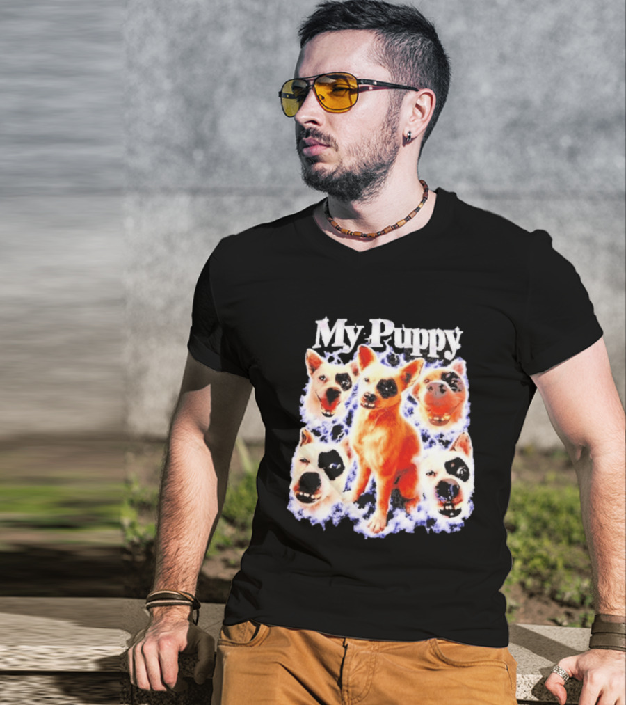 My Puppy Australian Cattle Dog Blue Heeler Faces T-Shirt
