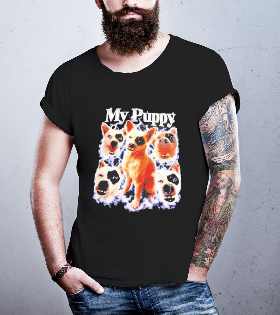 My Puppy Australian Cattle Dog Blue Heeler Faces T-Shirt
