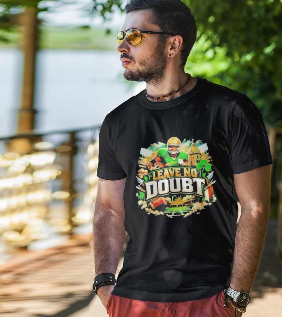 Notre Dame Fighting Irish Leave No Doubt 2026 Football Iconography T-Shirt
