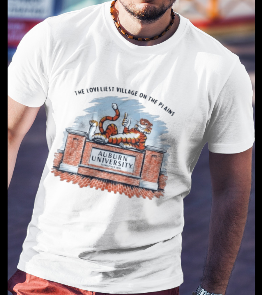 Auburn University Established 1856 The Loveliest Village On The Plains Tiger T-Shirt