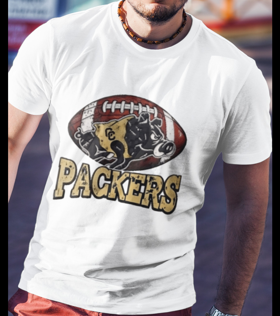 Colquitt County Packers Vintage Style Cartoon Boar Football T-Shirt