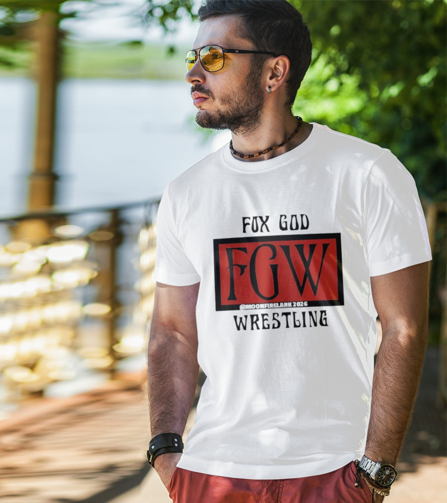Fox God FGW Wrestling Moonfirelark 2025 Red T-Shirt