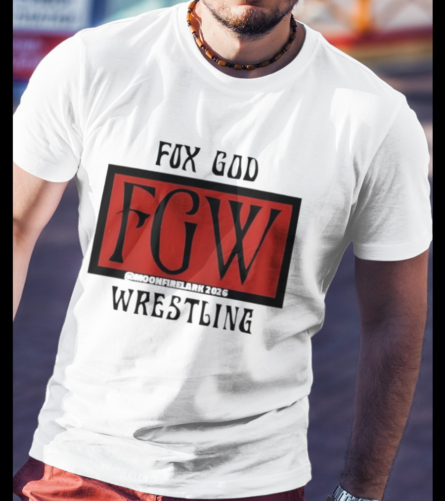 Fox God FGW Wrestling Moonfirelark 2025 Red T-Shirt