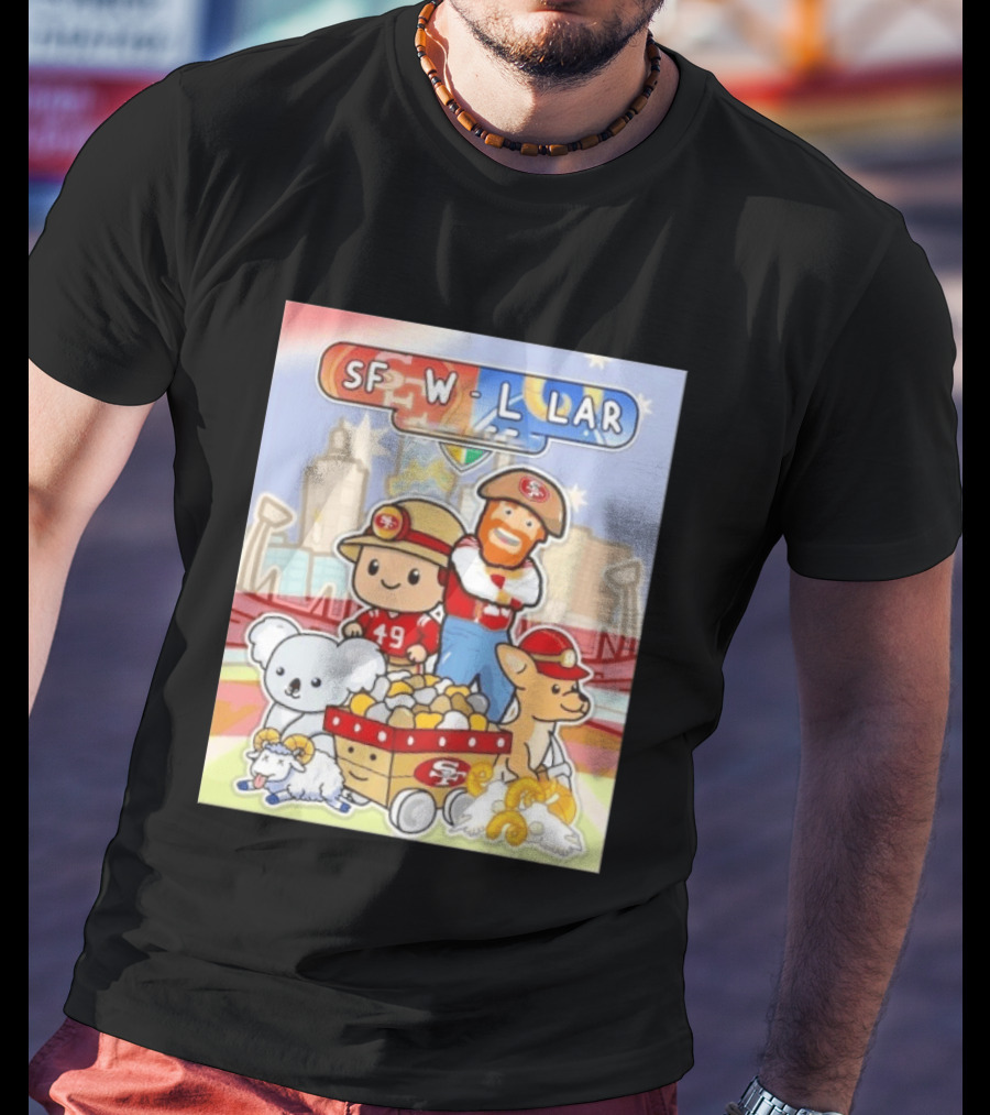 San Francisco 49ers Dig Up A Win SF W L LAR Australia T-Shirt