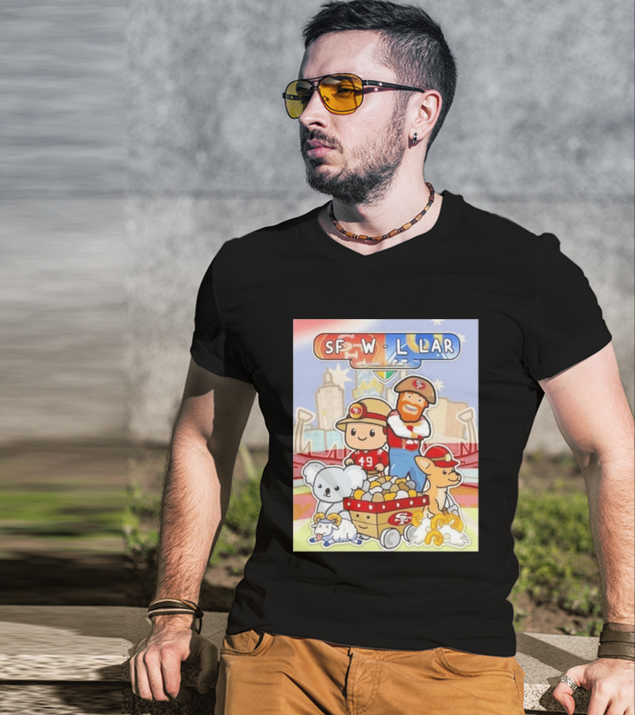 San Francisco 49ers Dig Up A Win SF W L LAR Australia T-Shirt