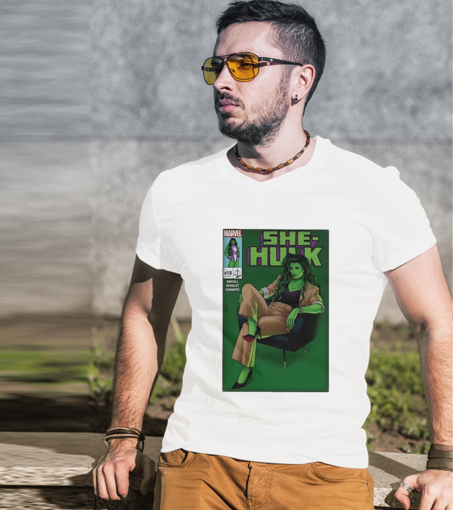 Marvel She Hulk Issue 15 Comic Book Cover Rowell Genolet Cunniffe T-Shirt