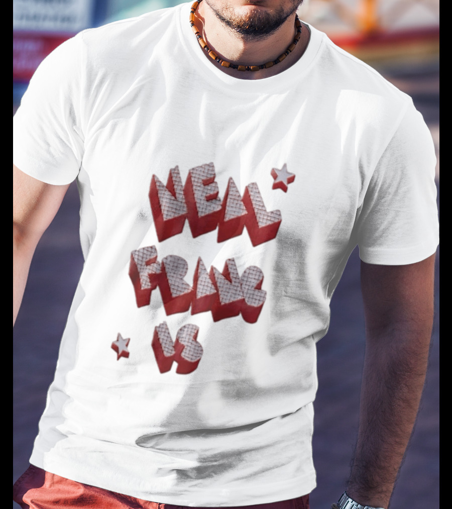 Neal Francis Is Checkerboard Red Block Letters With Stars T-Shirt