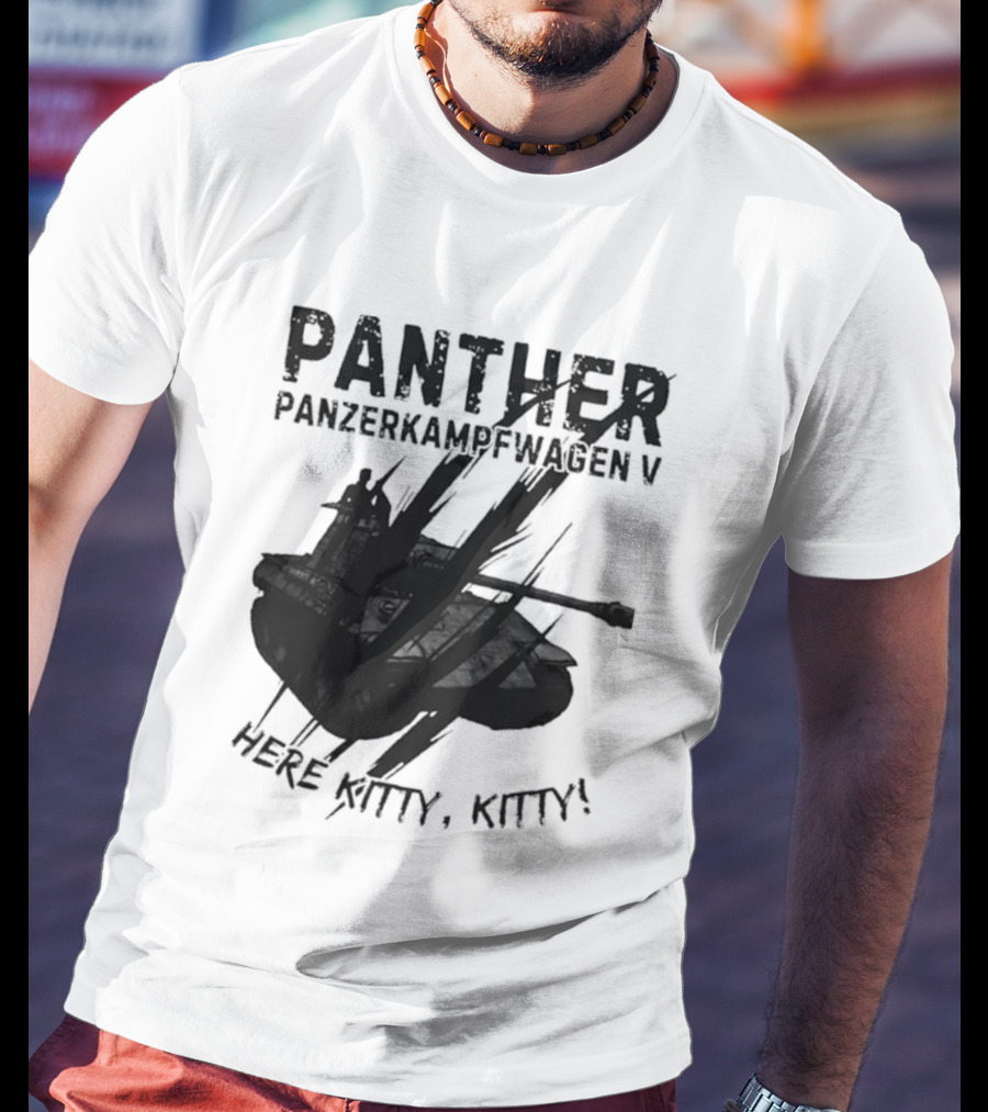 Panther Panzerkampfwagen V Here Kitty Kitty T-Shirt