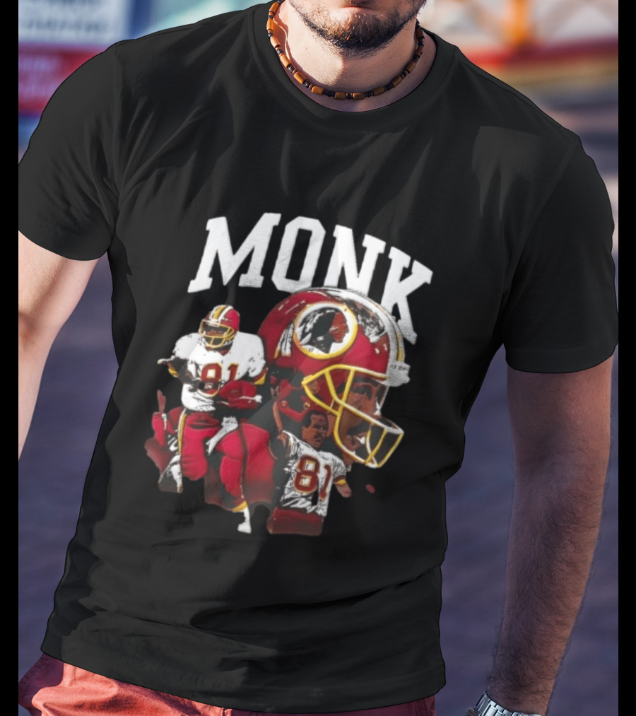 MONK Washington Redskins Bootleg Football Helmet Player Collage 81 T-Shirt