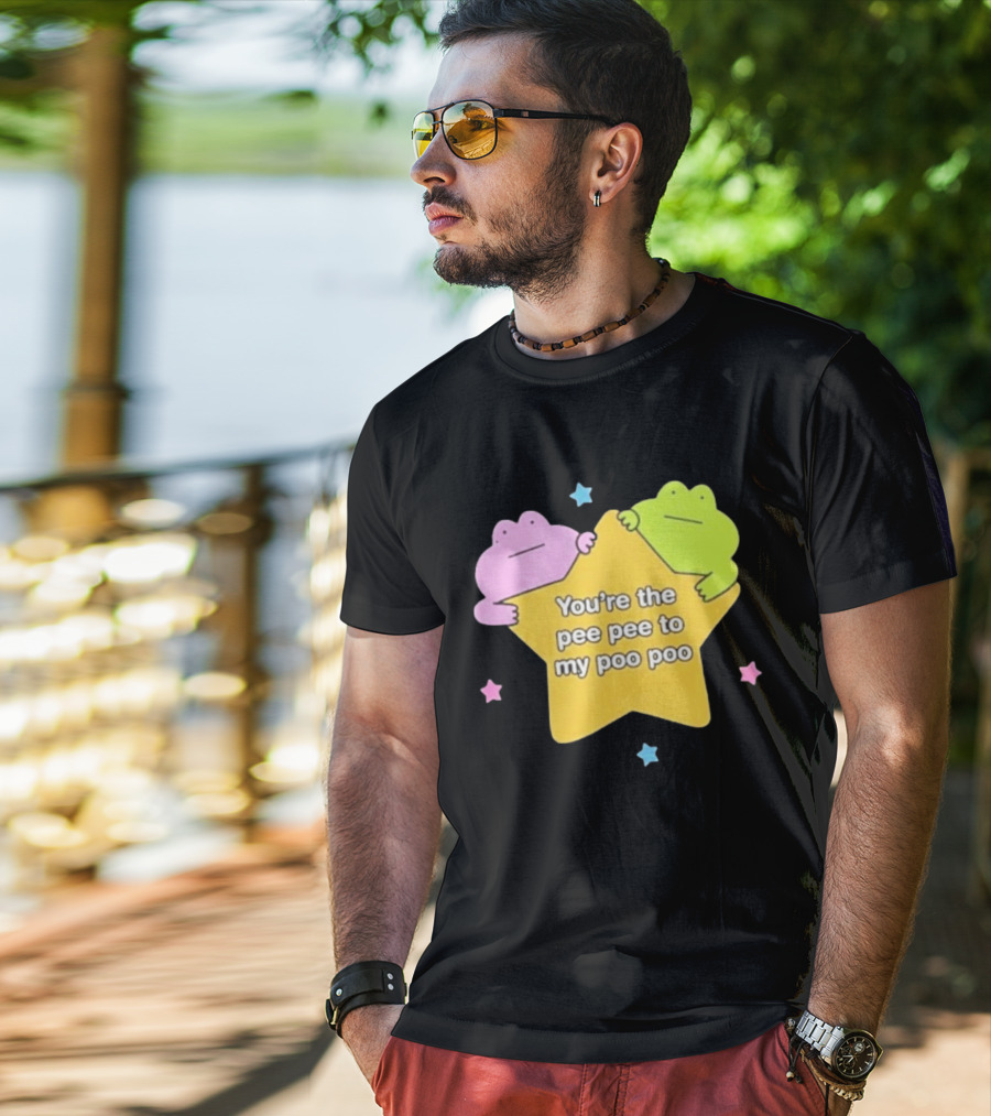 You're The Pee Pee To My Poo Poo Frogs Star Cute Pastel Kawaii Frogs T-Shirt