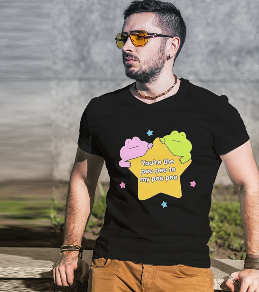 You're The Pee Pee To My Poo Poo Frogs Star Cute Pastel Kawaii Frogs T-Shirt