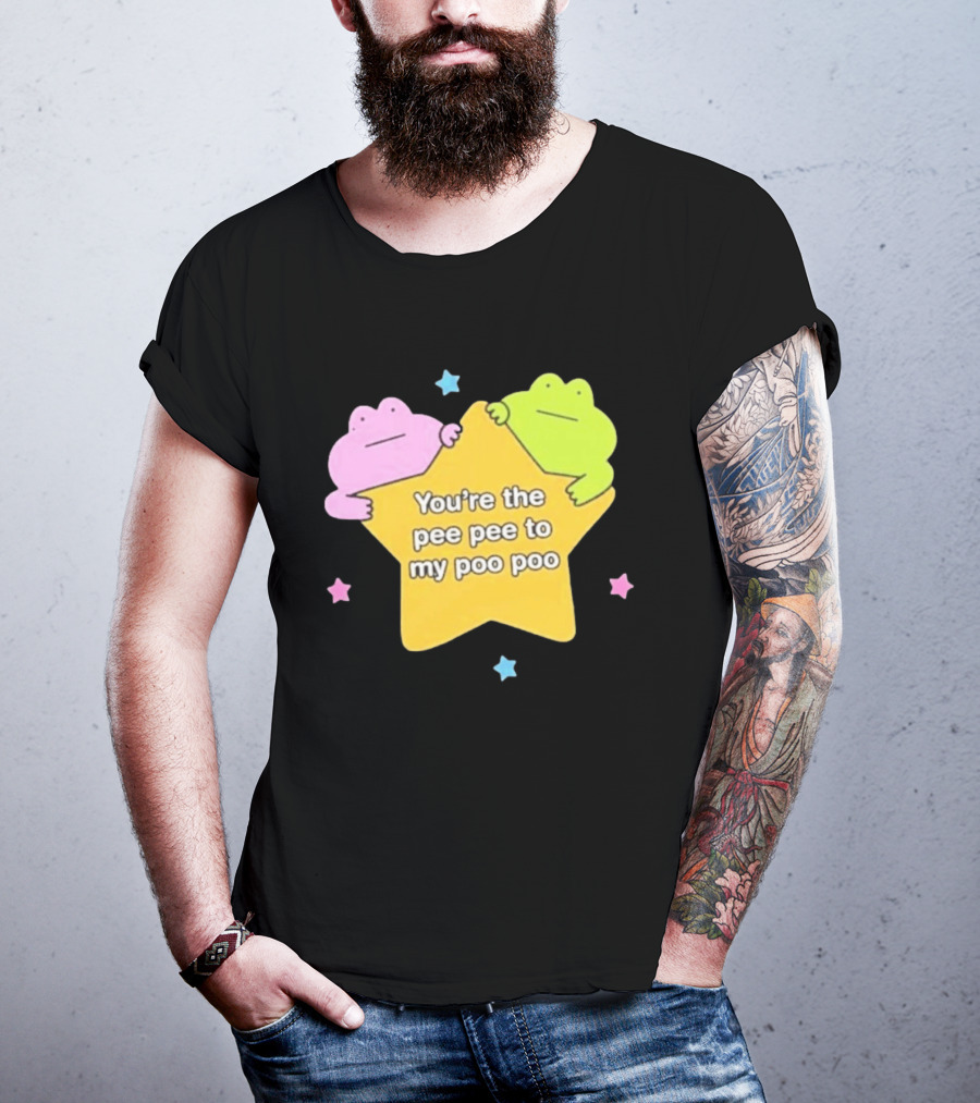 You're The Pee Pee To My Poo Poo Frogs Star Cute Pastel Kawaii Frogs T-Shirt