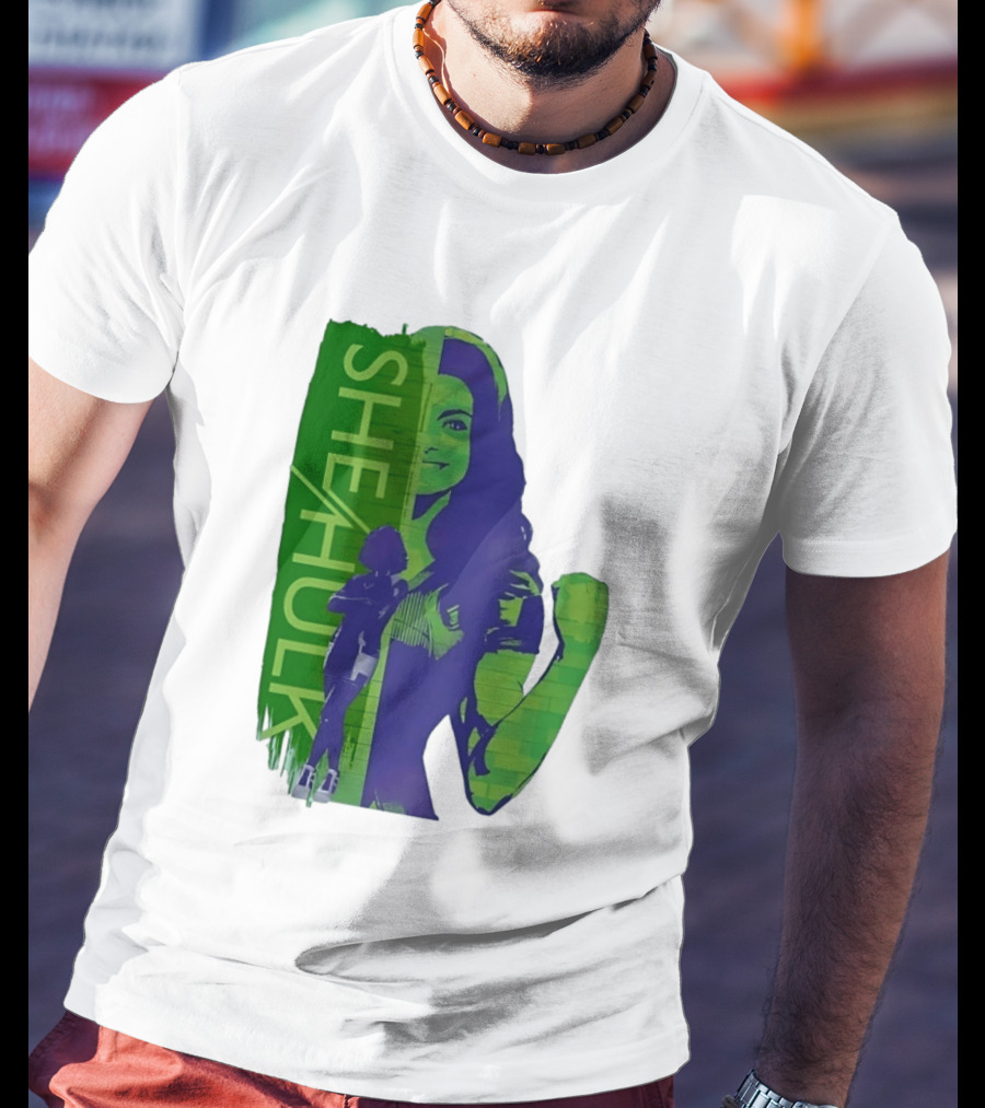 She Hulk Marvel Superhero Jennifer Walters Comic Style Heroic Pose T-Shirt