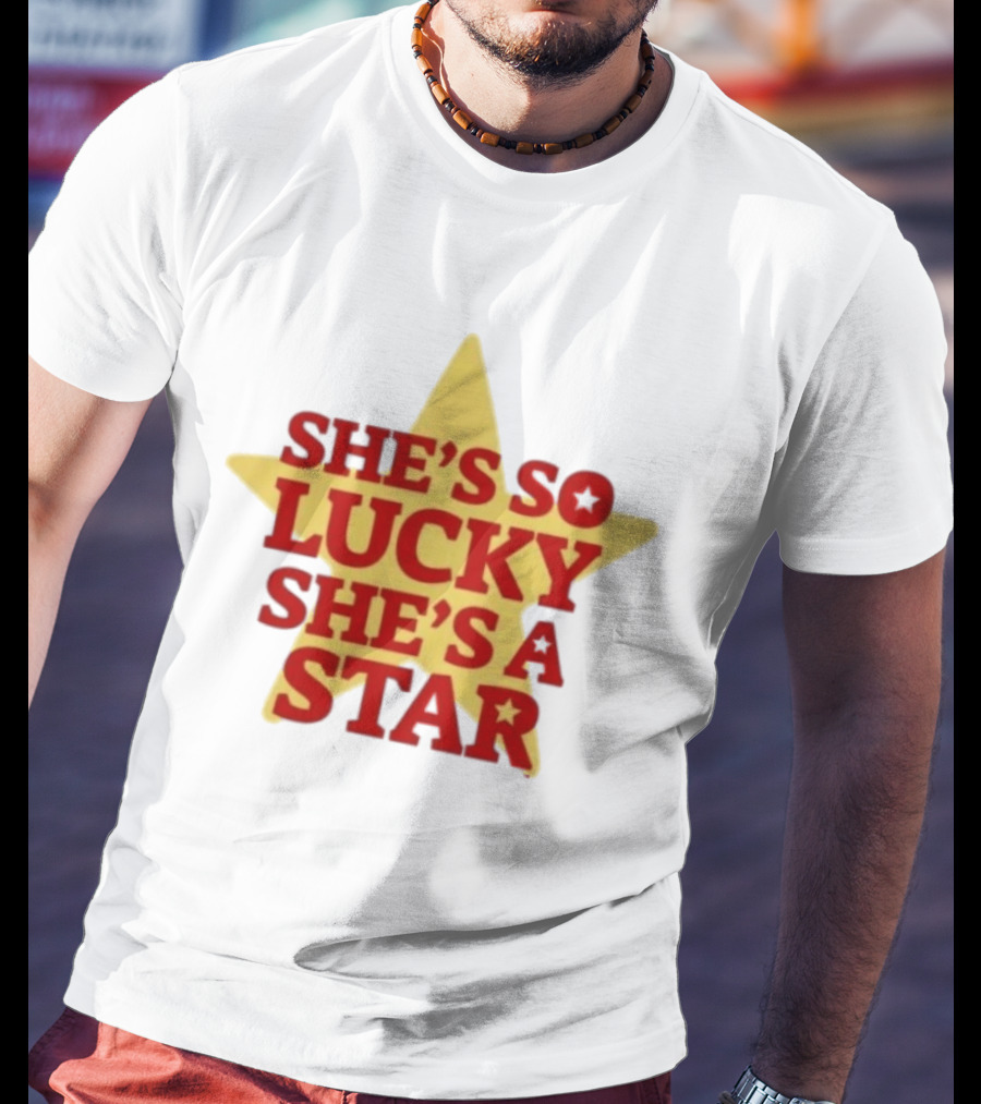 She's So Lucky She's A Star Yellow Star T-Shirt