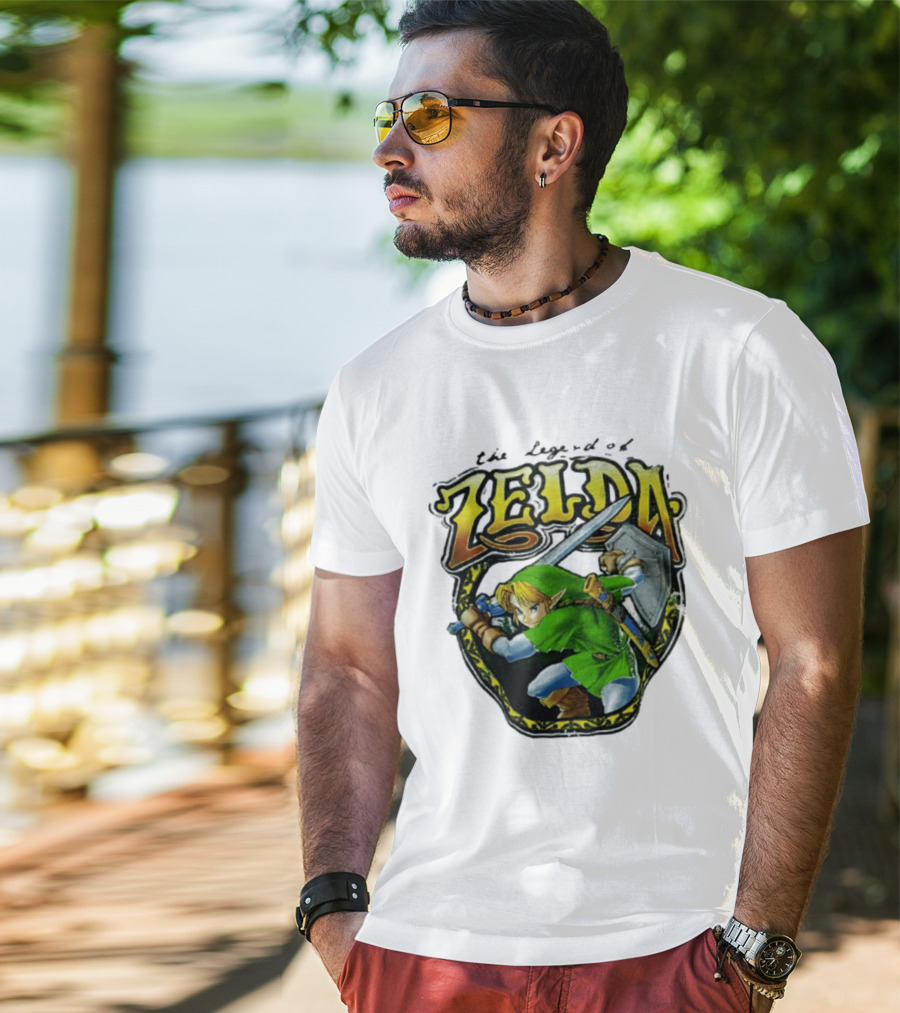 The Legend Of Zelda Link With Sword And Shield T-Shirt