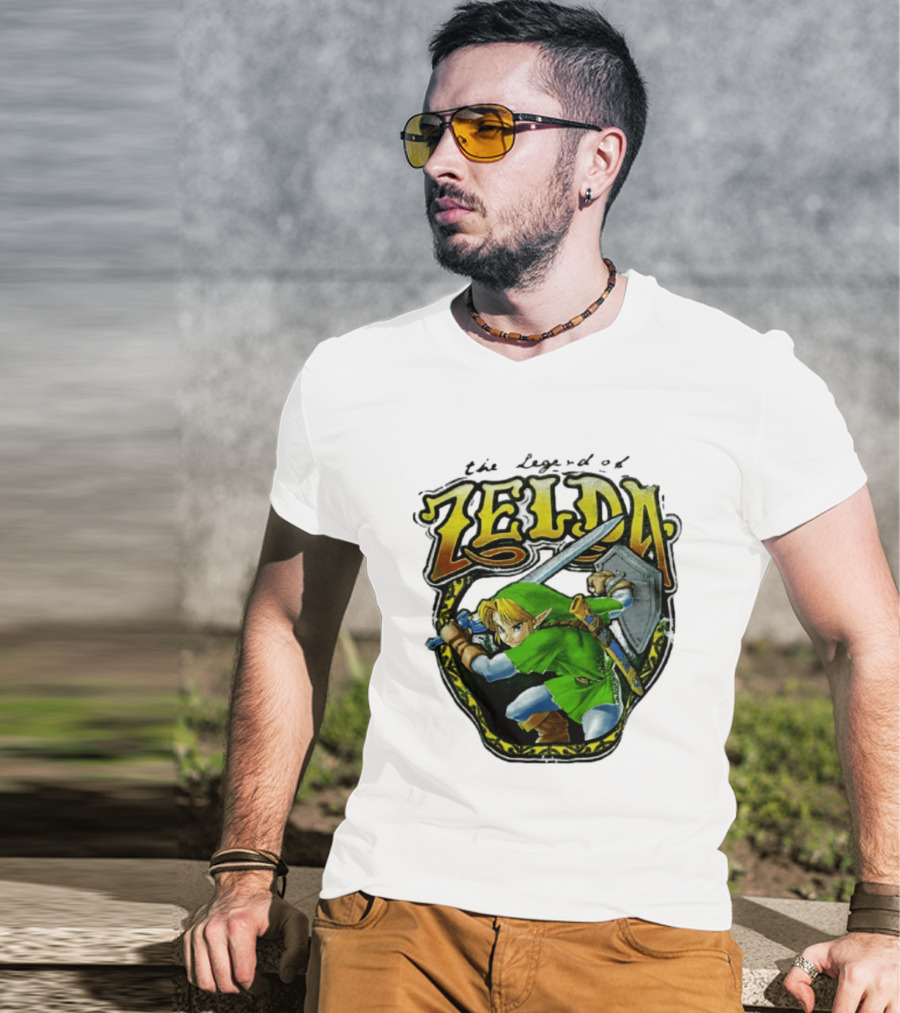 The Legend Of Zelda Link With Sword And Shield T-Shirt