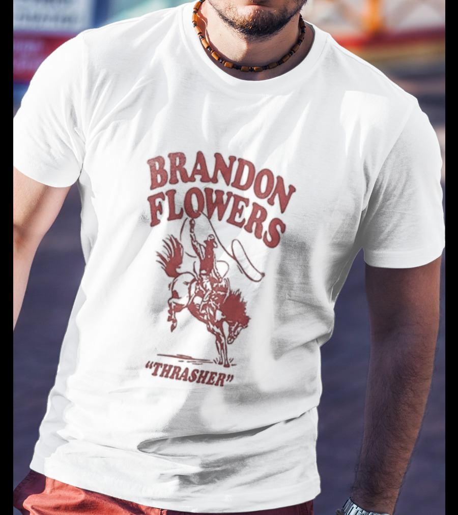 Brandon Flowers Thrasher Tour Dates Schedule Cowboy T-Shirt