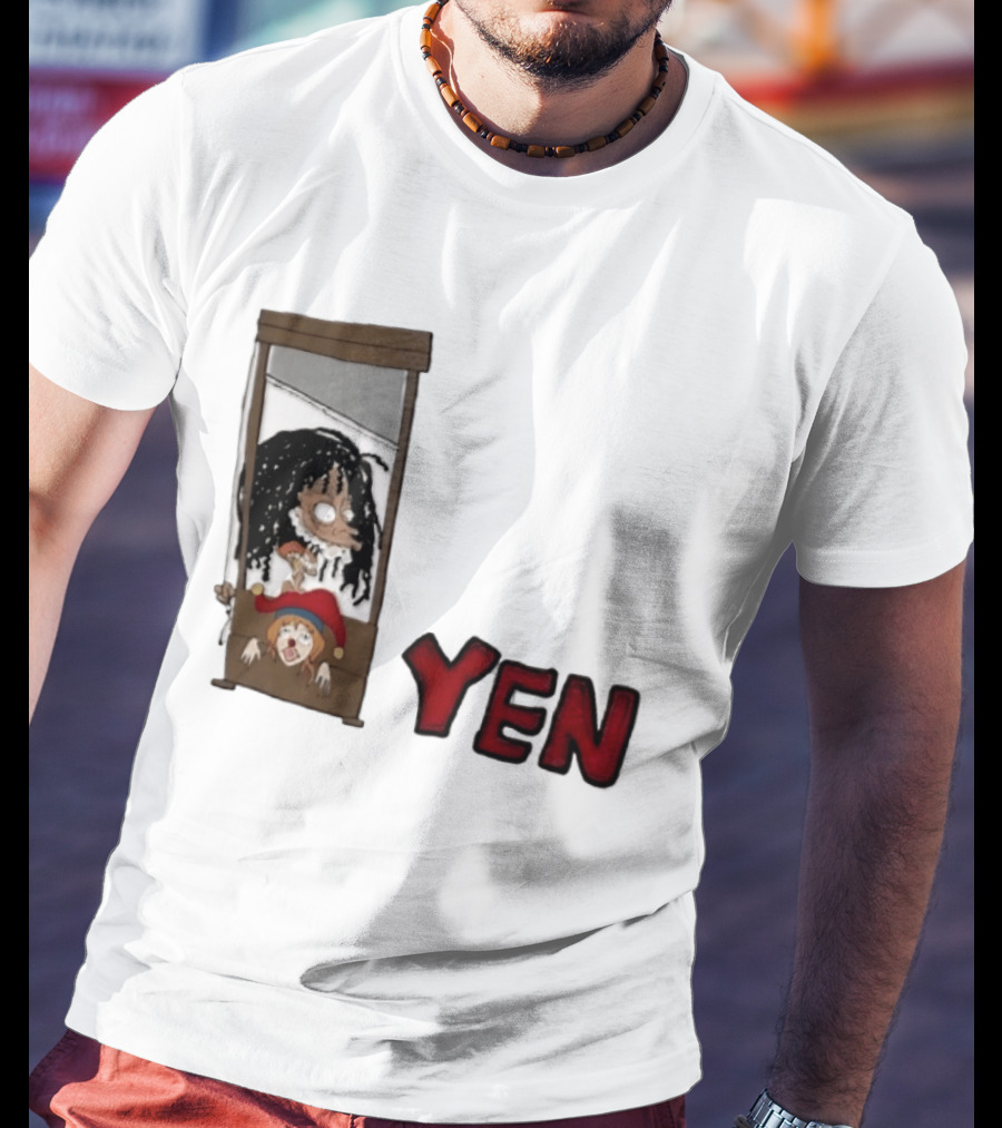 Yen Guillotine Clown Head Cartoon T-Shirt